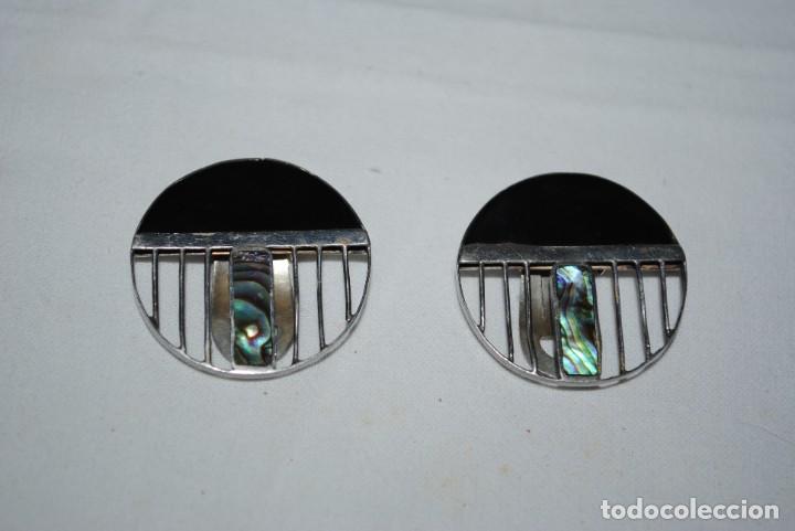 Joyeria: PENDIENTES DE PLATA , AZABACHE Y NACAR . - Foto 2