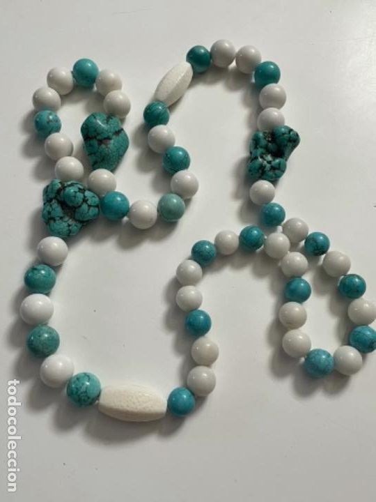 Joyeria: Gran collar de piedras naturales turquesa - Foto 2