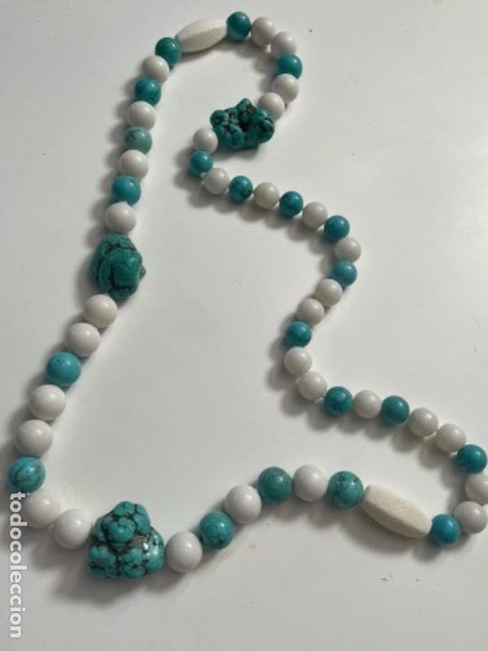 Joyeria: Gran collar de piedras naturales turquesa - Foto 5
