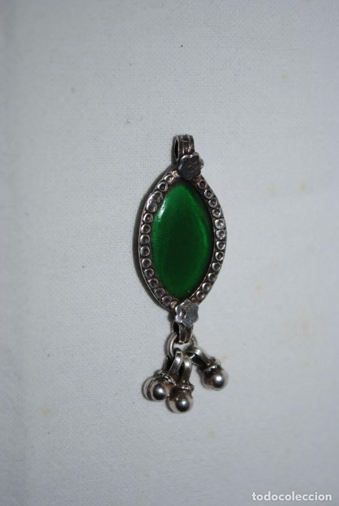 Joyeria: COLGANTE DE PLATA CON PIEDRA VERDE , - Foto 2