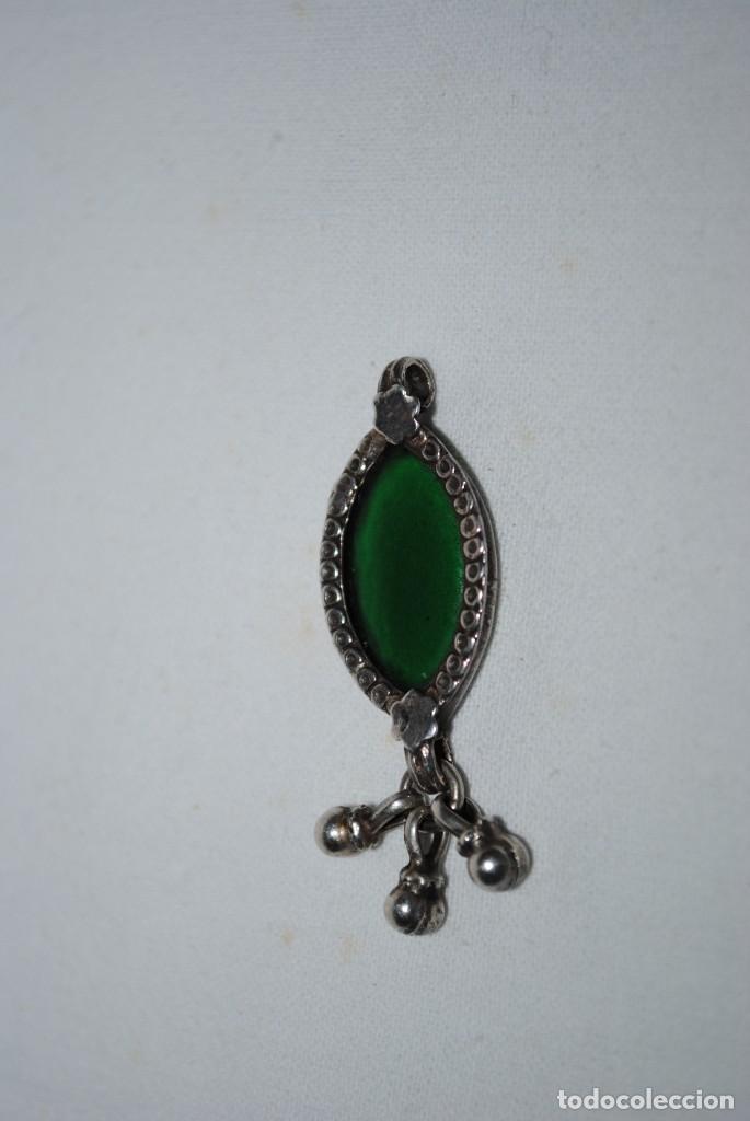 Joyeria: COLGANTE DE PLATA CON PIEDRA VERDE , - Foto 3