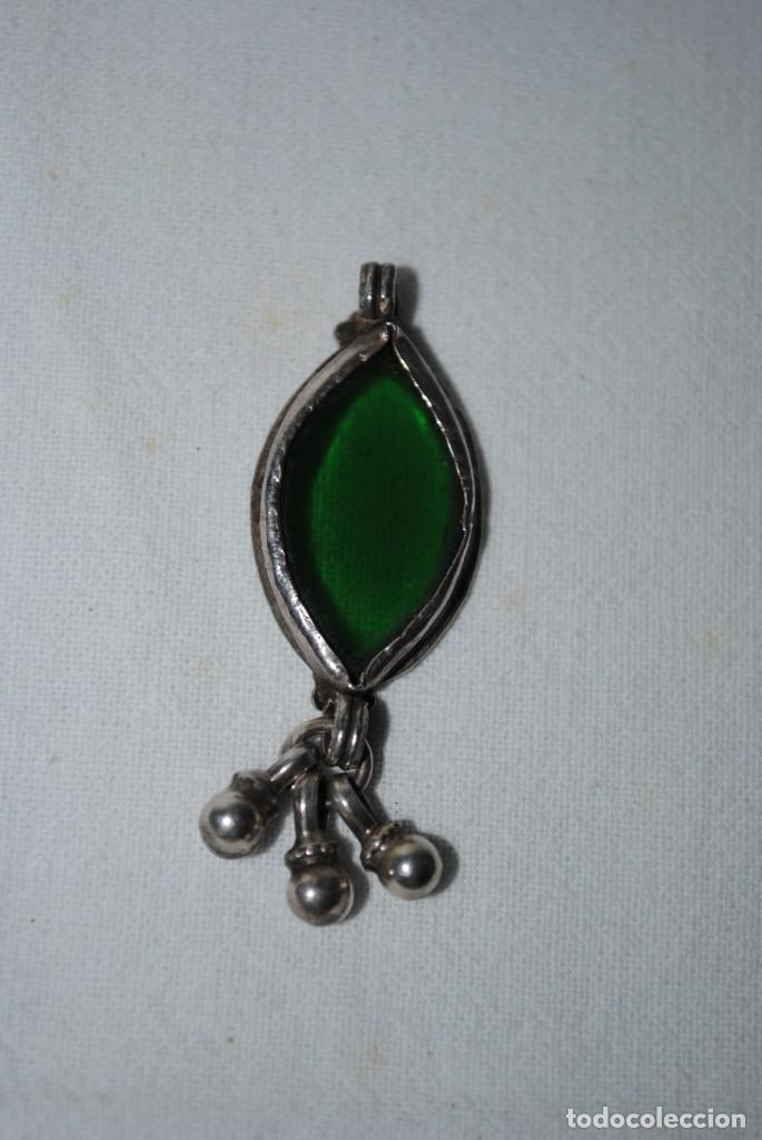 Joyeria: COLGANTE DE PLATA CON PIEDRA VERDE , - Foto 4