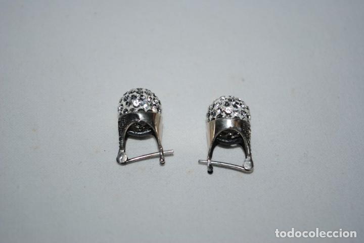 Joyeria: PENDIENTES DE PLATA CON BRILLANTITOS . - Foto 1