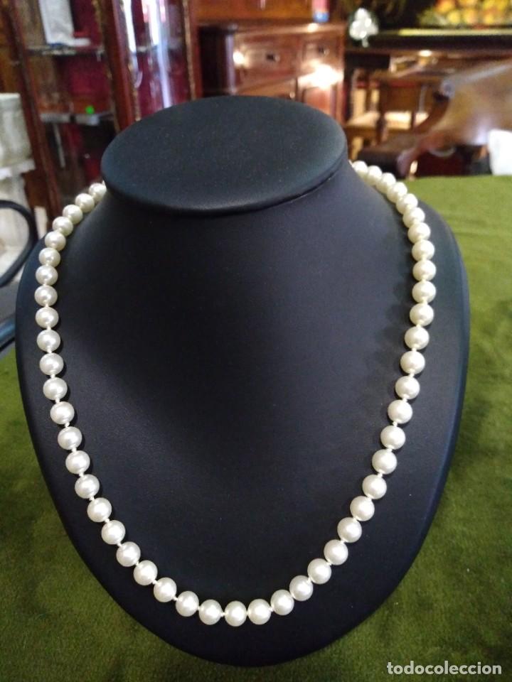 Joyeria: Collar de perlas enganche plata 925 - Foto 1