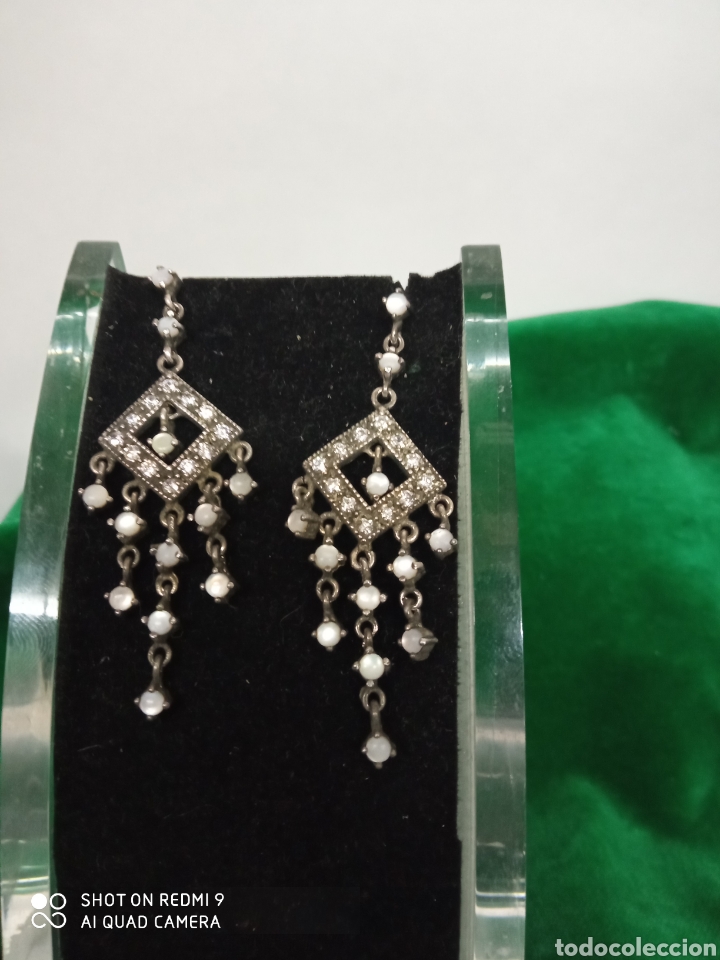 Joyeria: Pendientes plata y nacar + - Foto 1