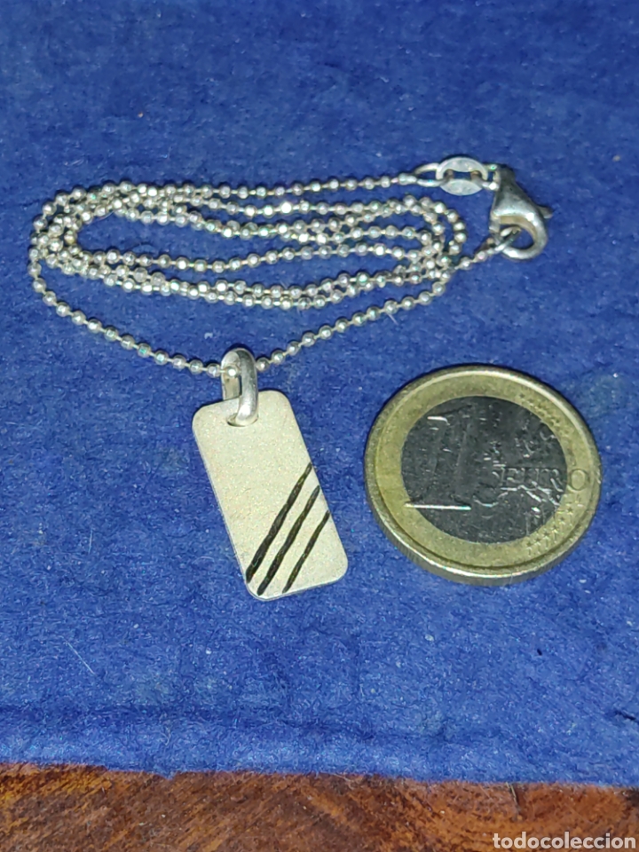 Joyeria: Cadena de plata con Colgate chapa para grabar. - Foto 3
