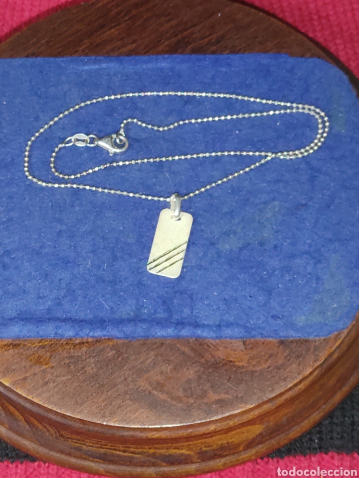 Joyeria: Cadena de plata con Colgate chapa para grabar. - Foto 1