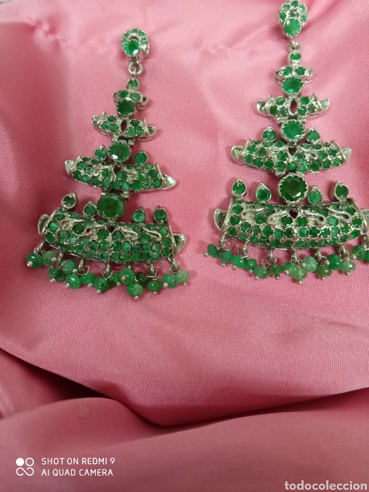 Joyeria: Pendientes plata artesan&iacute;a Tailandia + - Foto 1
