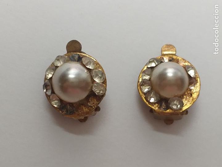 Joyeria: Pendientes de clips. Forma de flor. 1,5 cm de di&aacute;metro - Foto 2