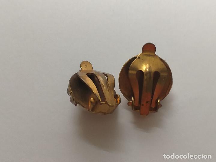 Joyeria: Pendientes de clips. Forma de flor. 1,5 cm de di&aacute;metro - Foto 5