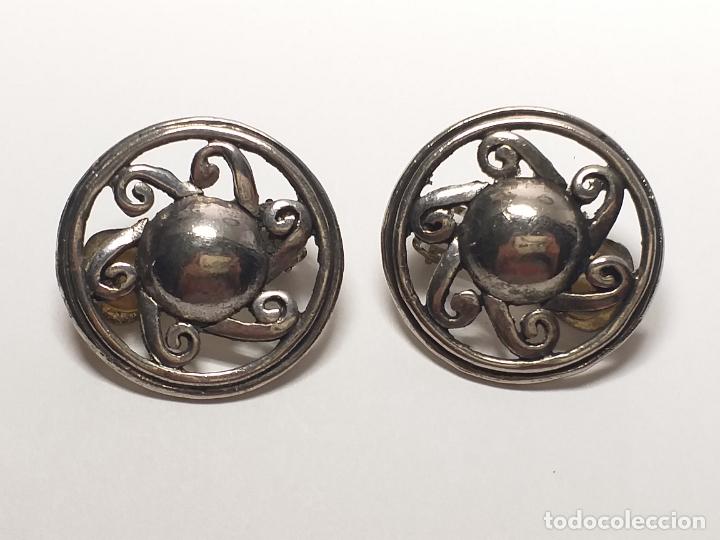 Joyeria: Pendientes de clips. Plateados. Di&aacute;metro 2 cm. - Foto 1