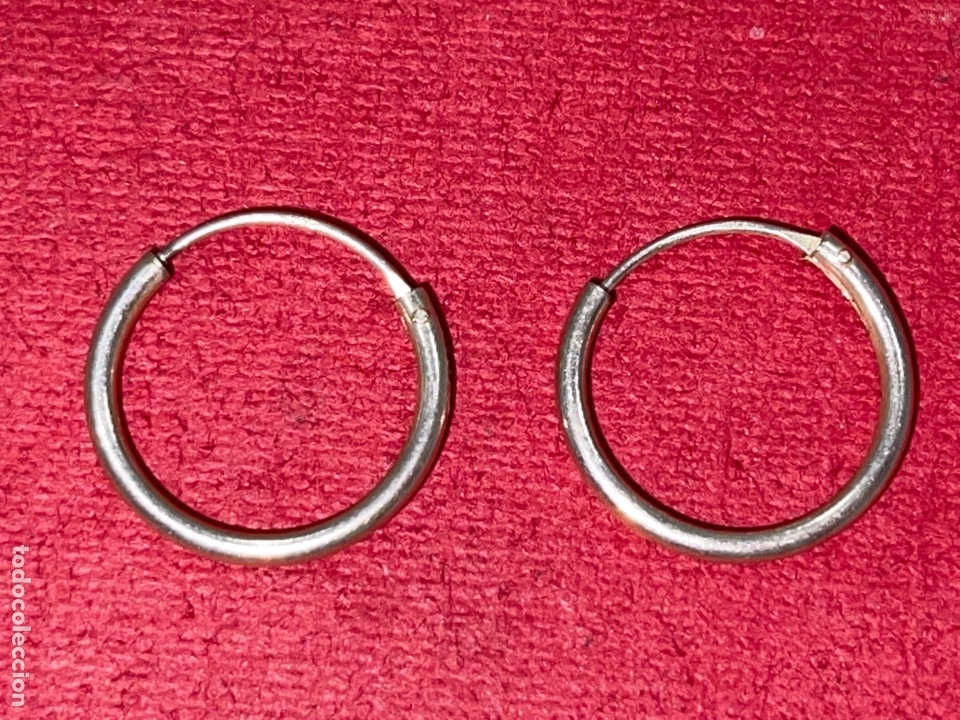 Joyeria: Pareja de pendientes en plata de Ley en forma de aro - Foto 5