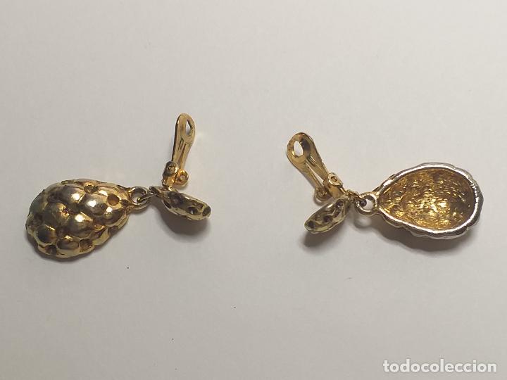 Joyeria: Pendientes antiguos. Cierre clips. Dorados - Foto 6
