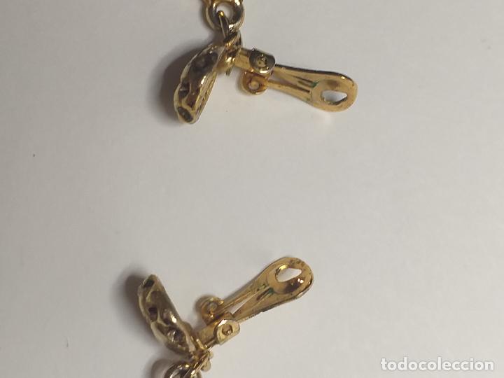 Joyeria: Pendientes antiguos. Cierre clips. Dorados - Foto 7