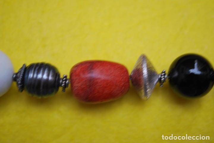 Joyeria: Pulsera de plata de ley y perlas, piedras . - Foto 3
