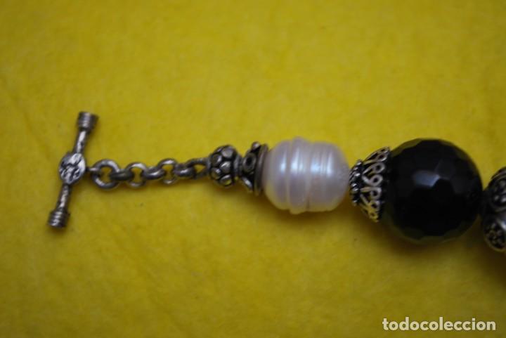 Joyeria: Pulsera de plata de ley y perlas, piedras . - Foto 5