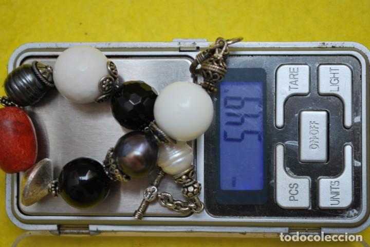 Joyeria: Pulsera de plata de ley y perlas, piedras . - Foto 13