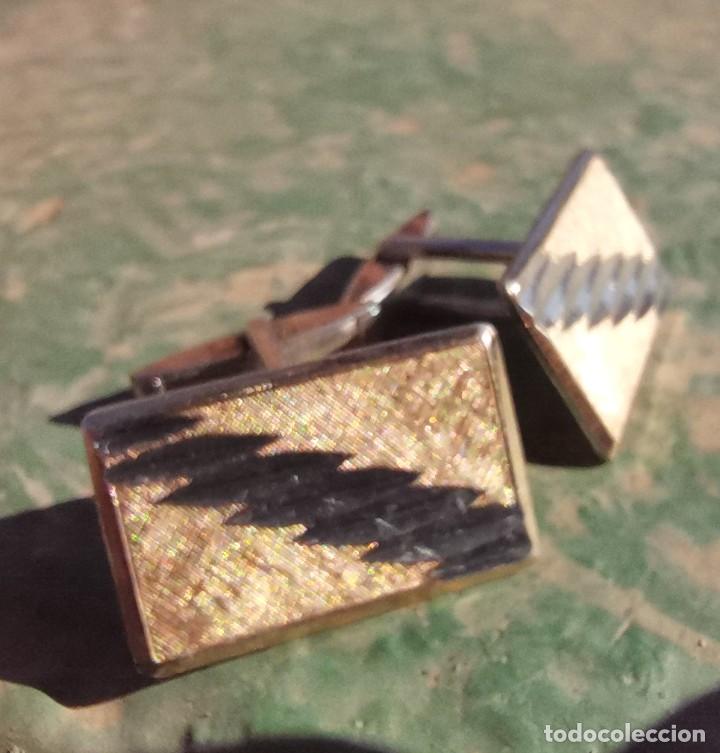 Joyeria: Gemelos a&ntilde;os 60 plata y oro - Foto 1