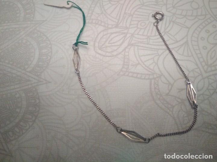 Joyeria: Pulsera de Plata de Ley con adornos, con forma de Triangulos. - Foto 1