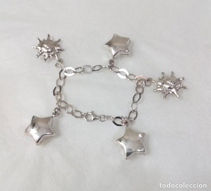 Joyeria: PULSERA DE PLATA DE LEY CON ABALORIOS - MEDIDA 19 cm. - Foto 2