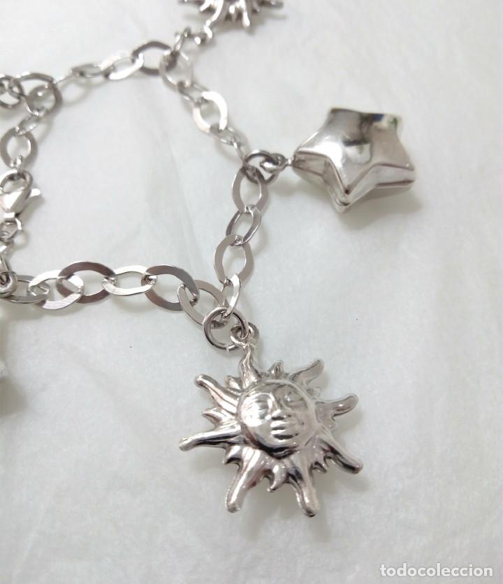 Joyeria: PULSERA DE PLATA DE LEY CON ABALORIOS - MEDIDA 19 cm. - Foto 4