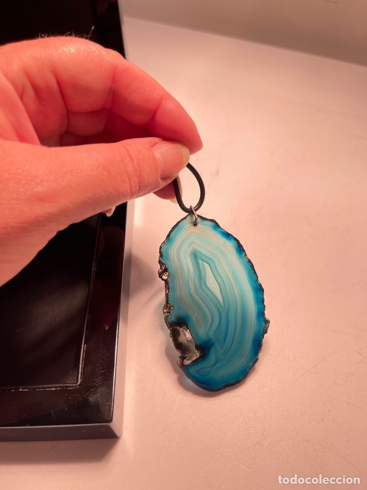Joyeria: Colgante azul geoda - Foto 3