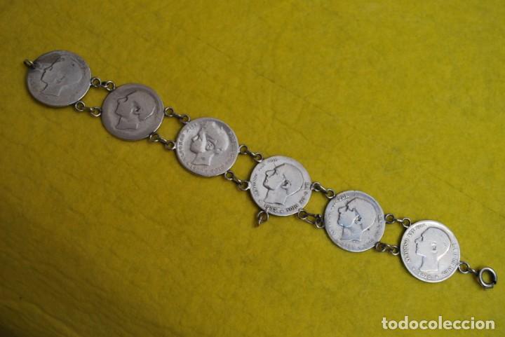 Joyeria: Pulsera de plata de MONEDAS ALFONSO . - Foto 1