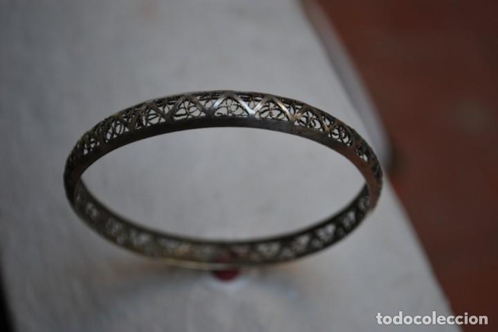 Joyeria: Antigua pulsera DE PLATA con filigranas - Foto 1
