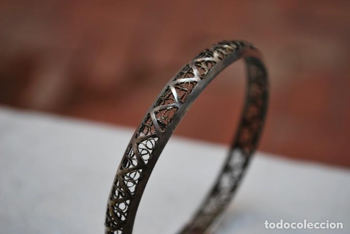 Joyeria: Antigua pulsera DE PLATA con filigranas - Foto 2