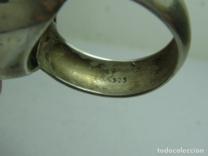 Joyeria: Anillo de Plata de Ley con Lapisl&aacute;zuli &middot; Talla 19 mm - Foto 7