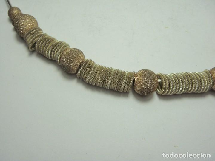Joyeria: Gargantilla de plata de ley y plata sobredorada - Foto 2