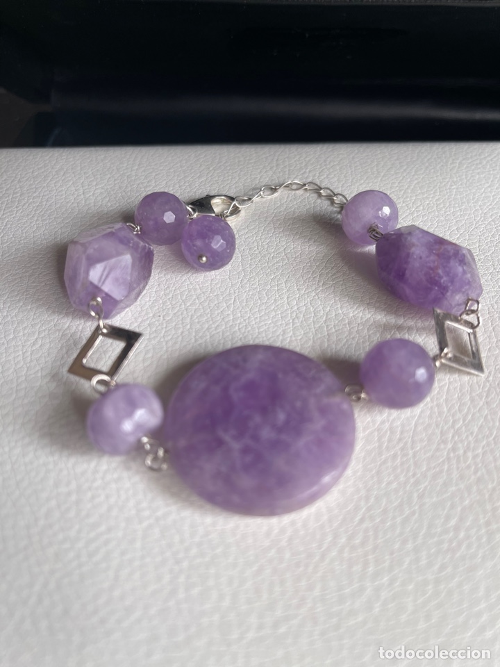 Joyeria: Pulsera de amatista pulida con plata - Foto 2