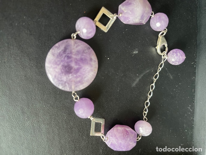 Joyeria: Pulsera de amatista pulida con plata - Foto 4