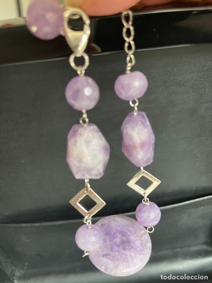 Joyeria: Pulsera de amatista pulida con plata - Foto 5