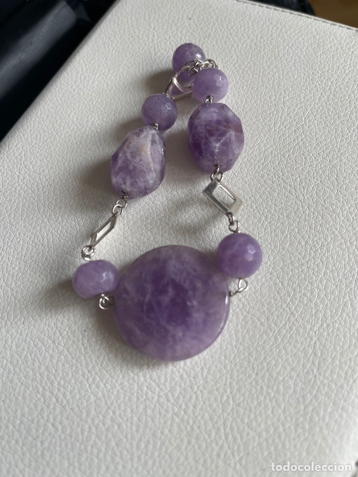 Joyeria: Pulsera de amatista pulida con plata - Foto 6
