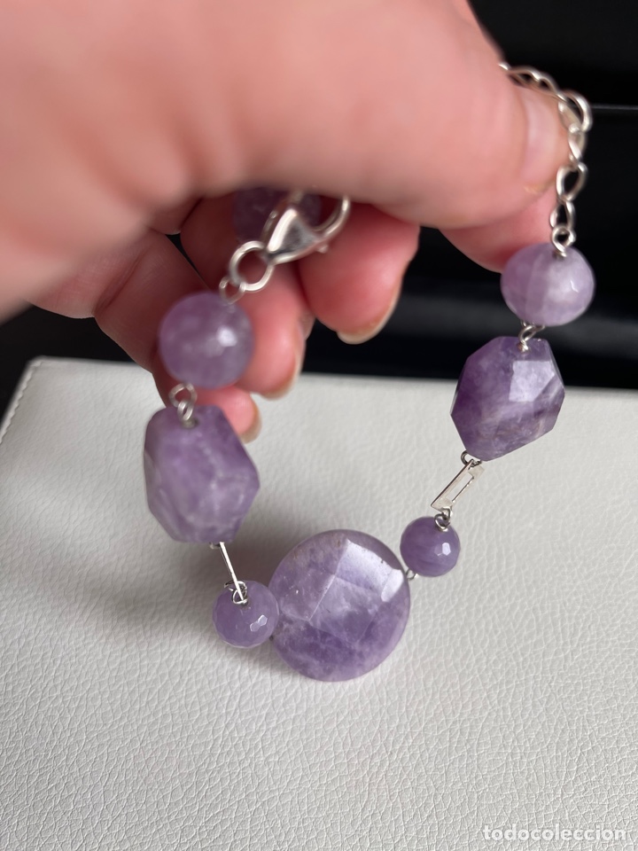 Joyeria: Pulsera de amatista pulida con plata - Foto 1
