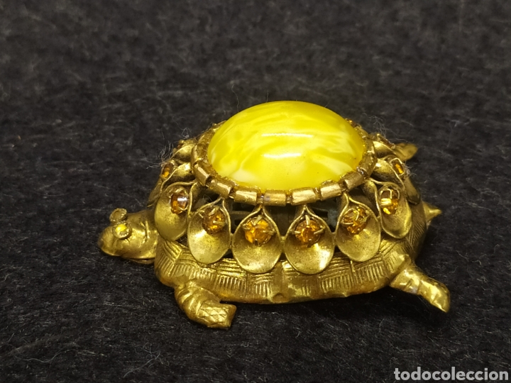 Joyeria: Raro broche tortuga en filigrana de bronce. - Foto 2