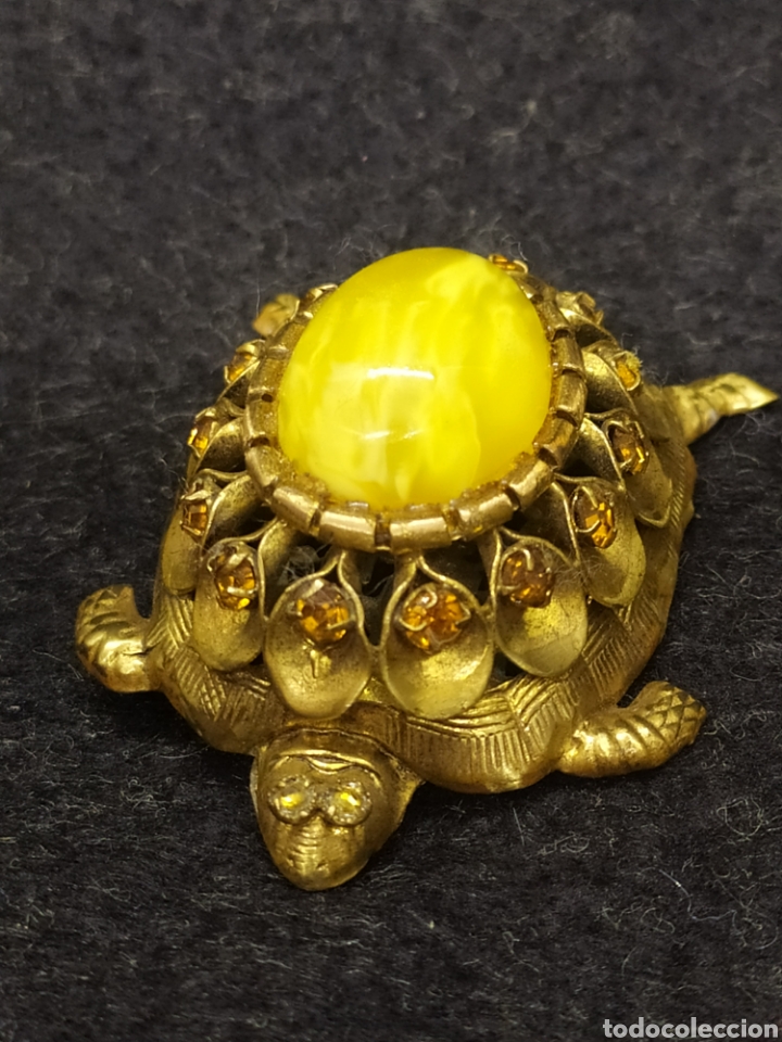 Joyeria: Raro broche tortuga en filigrana de bronce. - Foto 3