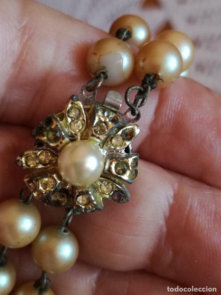 Joyeria: ANTIGUO COLLAR DE PERLAS CON BONITO CIERRE - Foto 3