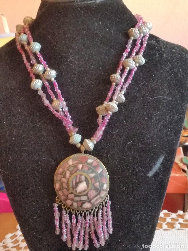 Joyeria: ANTIGUO COLLAR ETNICO CON PIEDRAS INCRUSTADAS - Foto 1