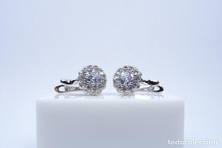 Joyeria: Pendientes en plata 925 con cuajado de circonios - Foto 2