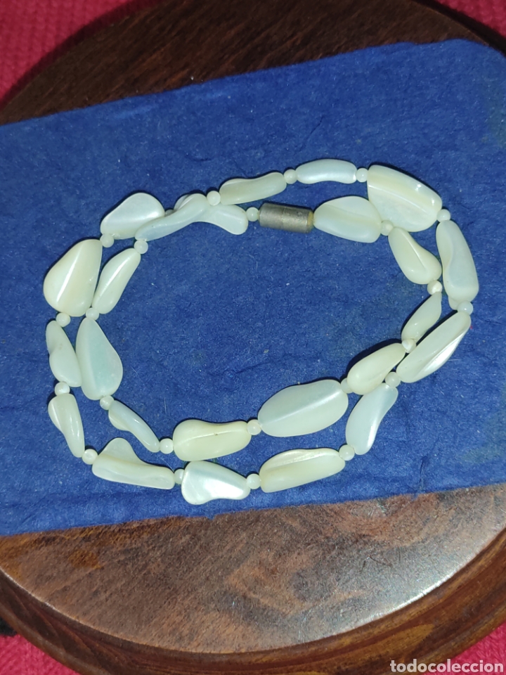 Joyeria: Collar de piezas de Nacar,a&ntilde;os 70 - Foto 5
