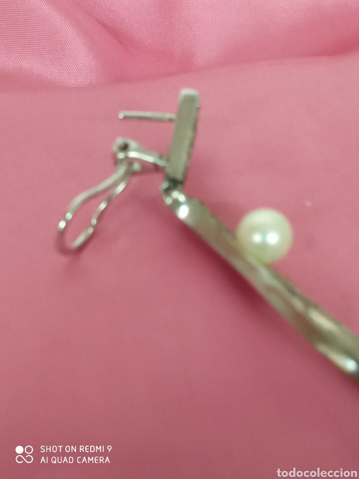 Joyeria: Pendientes plata waroski y perla + - Foto 3