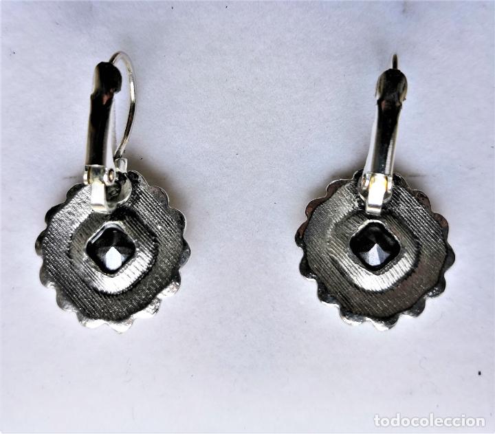 Joyeria: CONJUNTO PENDIENTES VINTAGE. PLATA Y METAL. - Foto 3