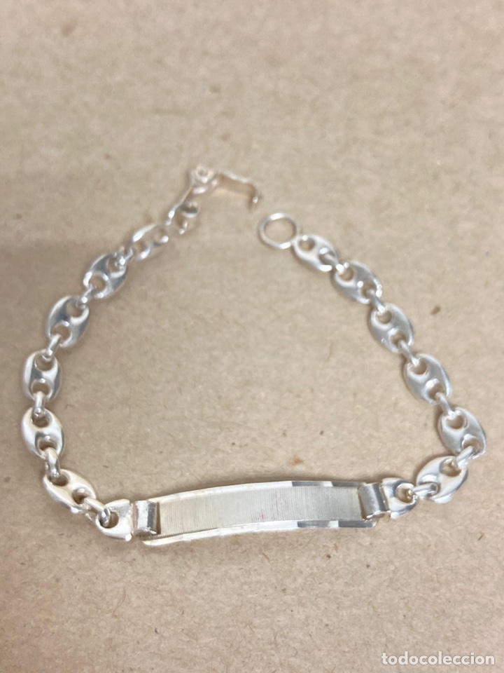 Joyeria: Pulsera con placa / esclava de plata - Foto 1