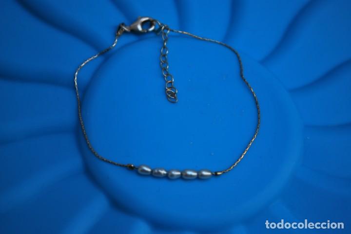 Joyeria: Pulsera de plata de ley con perlas . - Foto 1