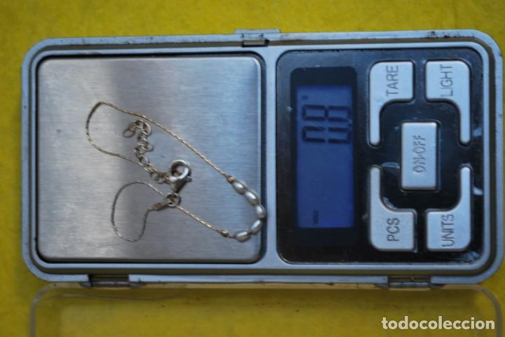 Joyeria: Pulsera de plata de ley con perlas . - Foto 4