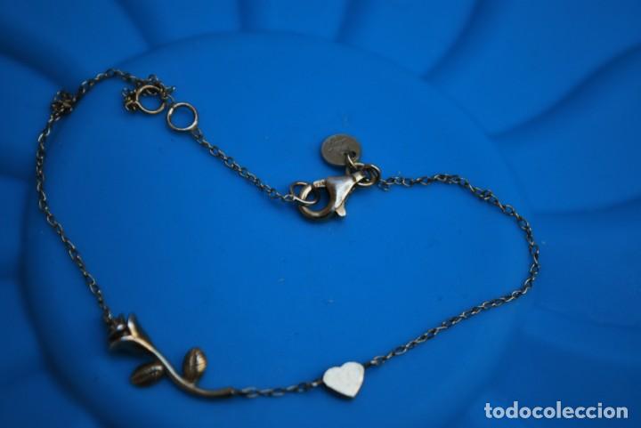 Joyeria: Pulsera de plata de ley con flor de roza . - Foto 1