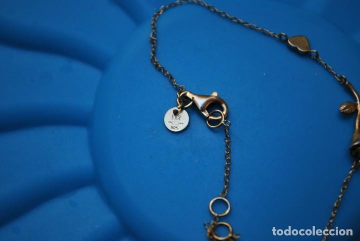 Joyeria: Pulsera de plata de ley con flor de roza . - Foto 2