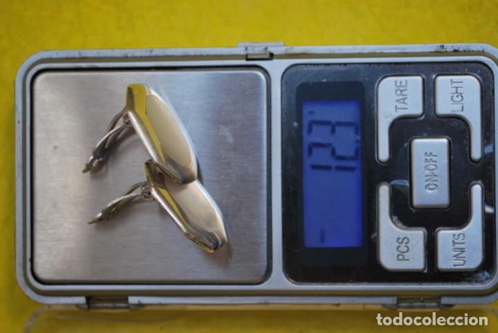 Joyeria: Elegante antiguo pendientes en plata con NACAR . - Foto 5